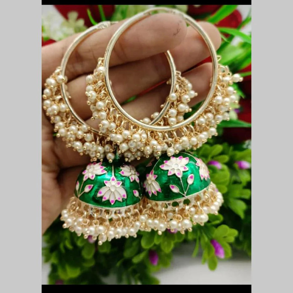Meenakari Jhumka- Multiple Colors